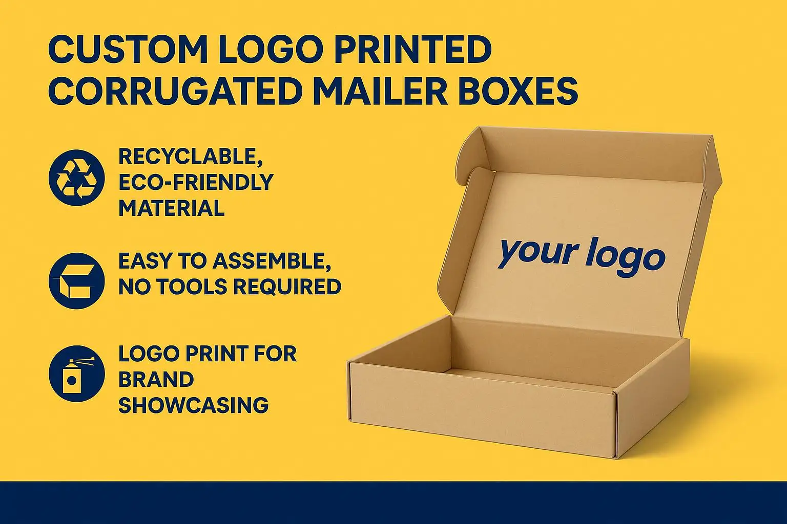 Custom Printed Corrugated Box with Embossing, Hot Stamping, and UV Coating for Branded Subscription and Gift Shipping - detail 3
