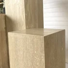 Stone Modern Design Stone Home Furniture Natural Beige Travertine Plinth Table