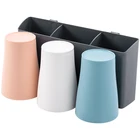 Hanging Holder Hanging Wall Toothbrush Cup Holder Plastic Wall-mounted Cup Toothbrush Holder