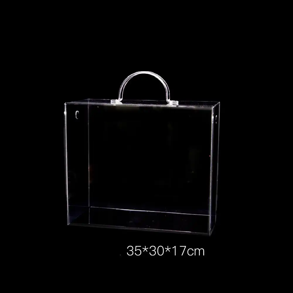 Wholesale Transparent Acrylic Bouquet GiftCluthShopping Bag Box Storage Box Acrylic Display Box