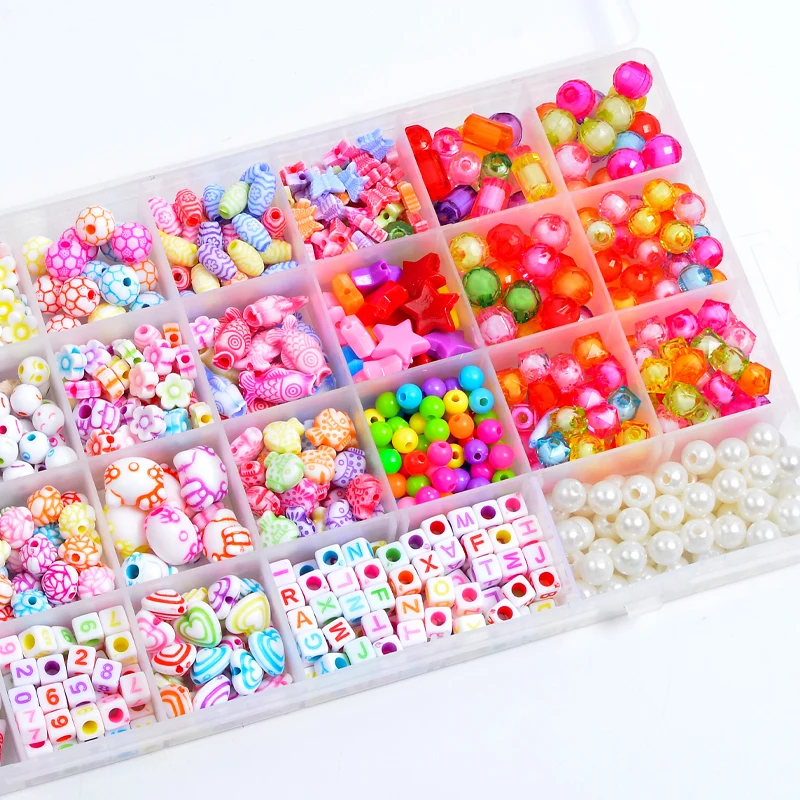 Beads Toy Craft Kit Girls Jewelry Making Handmade Threading Game Bracelets Diy Beads