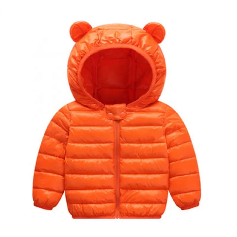 Happy Cherry Boys Girls Winter Thick Jacket Warm Fleece Fur Lining Zipper Hooded Windproof Coat Outwear for 1-12 Years