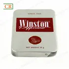 Tin Child Resistant Tin Packaging Metallic Gold Color Child Resistant Slide Tin Case For Mints Packaging