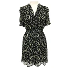 Design Women Dresses Lady Elegant Design Casual Formal Daily Office Wear Girls Golden Printed Dress