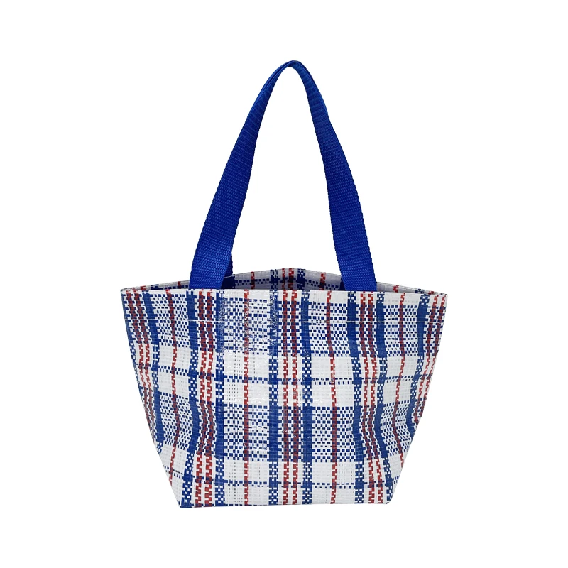 RPET Eco Wholesale Custom Print Small PP Woven Recycled Tote Shopping Bag manufacture