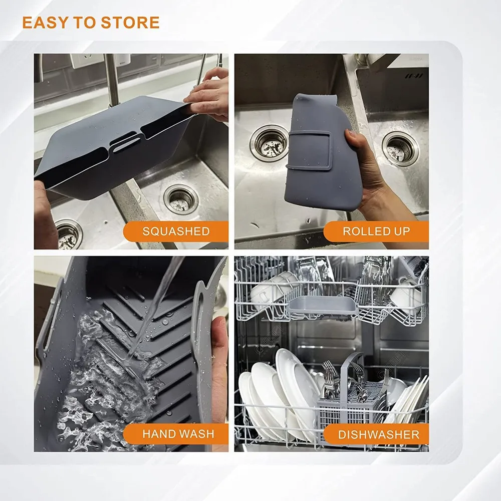 Rectangular Silicone Baking Tray with Handle, Food-grade, Heat-resistant Baking Tool for air Fryer manufacture