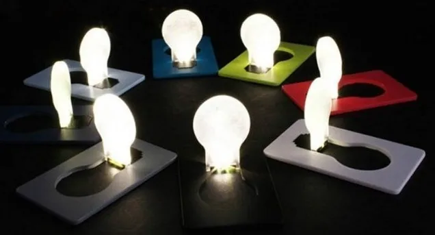 Custom Logo Credit Card Size Light Bulb Flashlight/ mutil color led bulb light/Mini Pocket Wallet Size LED Bulb Light Lamp