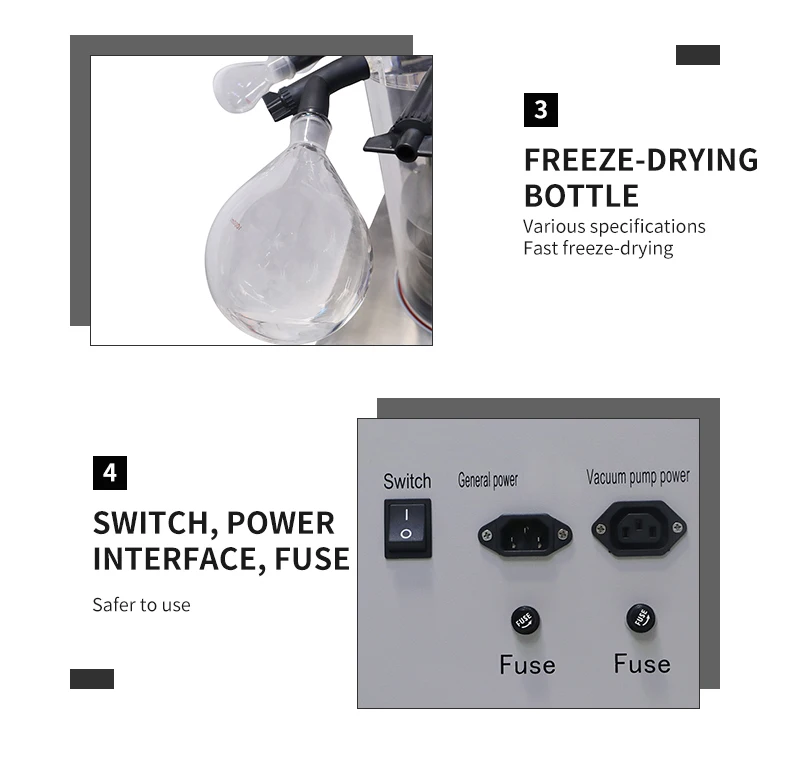 Pre-freezing function bench top home commercial mini lab vacuum drying food freeze dryer machine