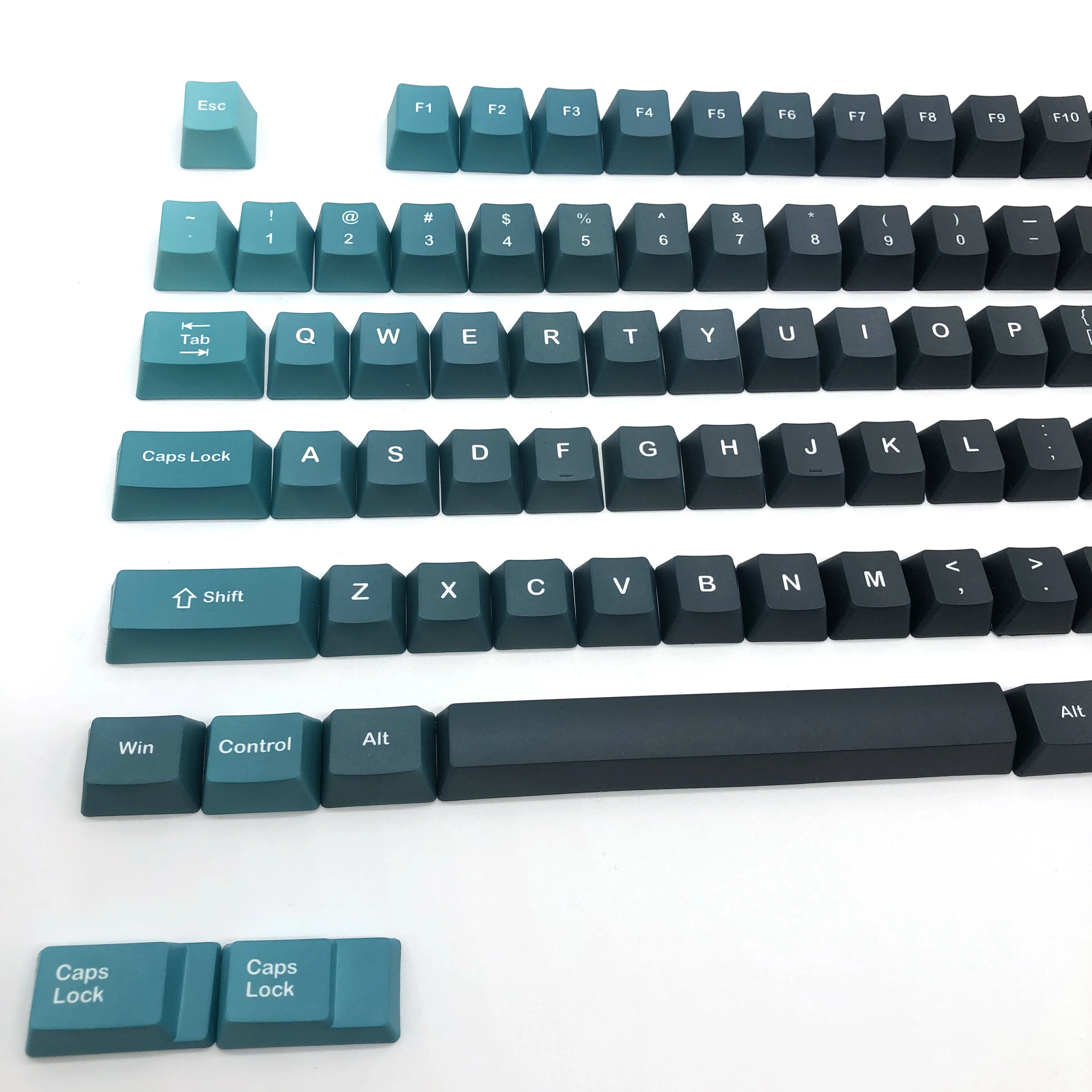 blue and green keycaps