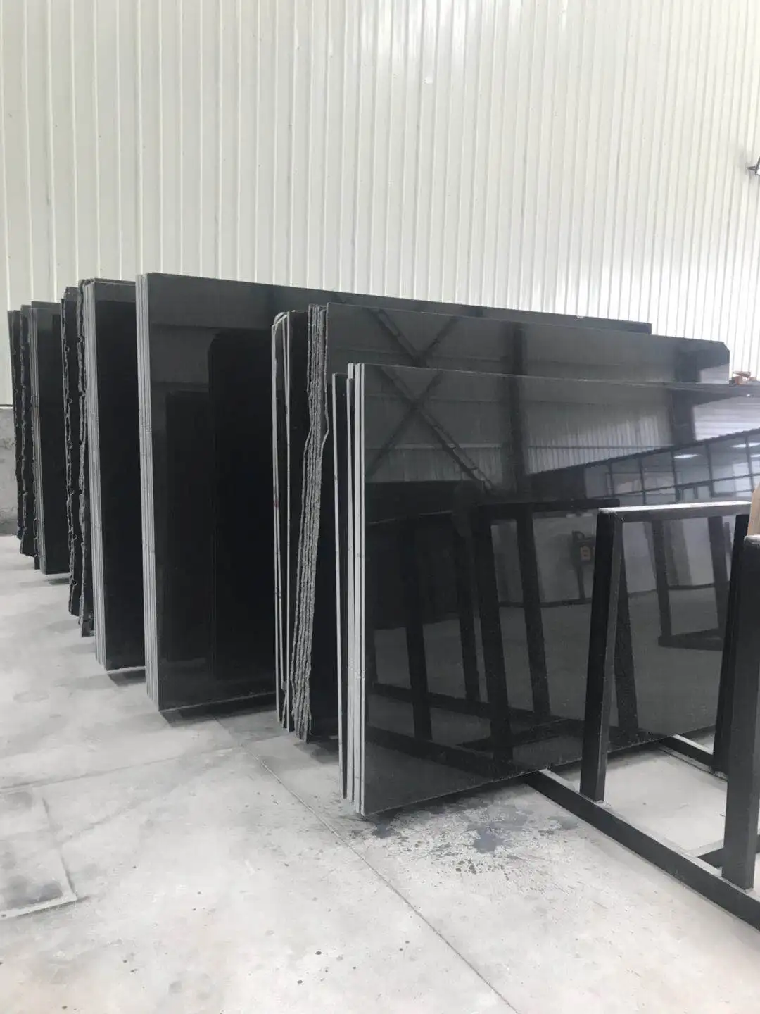 Hot sale in China titanium granite slab pure black granite tile  absobute black granite