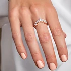 Rings Stone Plated Gold Ring Milledition Crystal Rings Natural Stone Customized 18k Plated Gold Round Opal Moonstone Ring