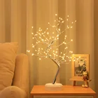 Tree Home Festival Decoration 108Leds Tree Lamp Desk Top Flexible Tabletop Artificial Gypsophila Tree Light