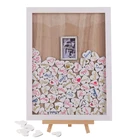 Wedding Guest Book Wedding Wooden Frame + Photo Drop Top Frame Sign Wedding Guest Book Wedding Decoration