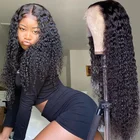 Wig Frontal Wig Curly Natural Color Shiny 13X4 Raw Human Hair Vendors Peruvian Kinky Curly Frontal Wig