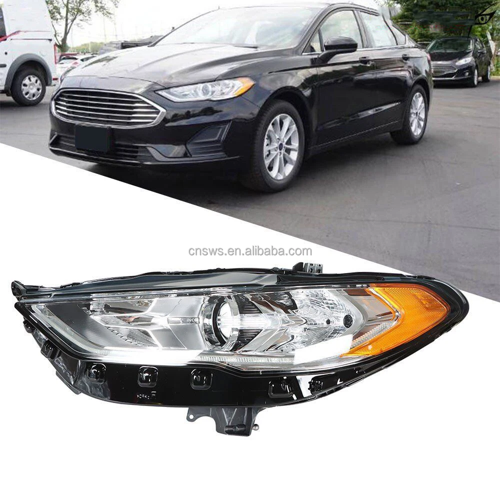 product auto carrosserie onderdelen vervanging reserve halogeen met zonder led drl projector koplamp koplamp voor ford fusion 2017 2019-35