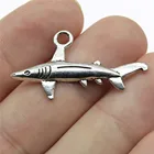 Charms Charms 100pcs/bag 36x20mm Antique Silver Plated Zinc Alloy Shark Fish Charms Pendants ABD-C10406