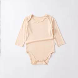 Newborn Baby Rompers Pure Color Infant Clothes for Summer Cotton Toddler Outfits for Boys and Girls Long Sleeve