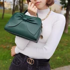 Design Unique Design Luxury Women Soft Pu Leather Shoulder Crossbody Handbags Bowknot Messenger HandBags For Lady