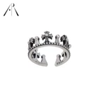 Silver Ring Silverrings Crown Luxury Shiny Elegant Sterling Silver 925 Handmade Silver Plated Ring