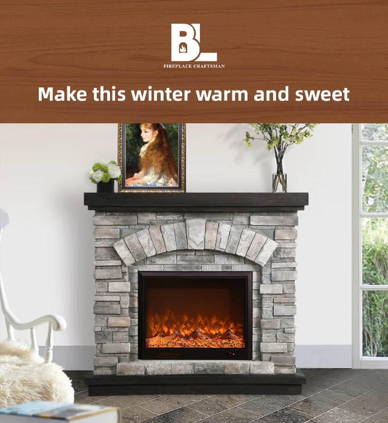 Wall Electric Insert Fireplace, 110-240V, 20W - detail 2