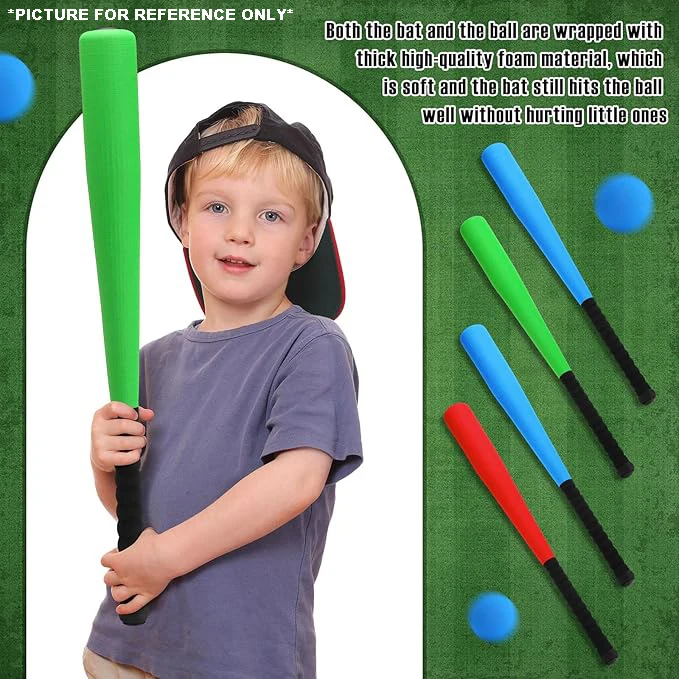 product foam baseball bat ball set for children soft toss training safe sports game for backyard indoor outdoor school 21 24 inch-2
