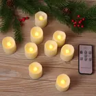 Light Candles Flameless Light Candles Warm White Flickering Battery Powered Flameless LED Tea Light Candles