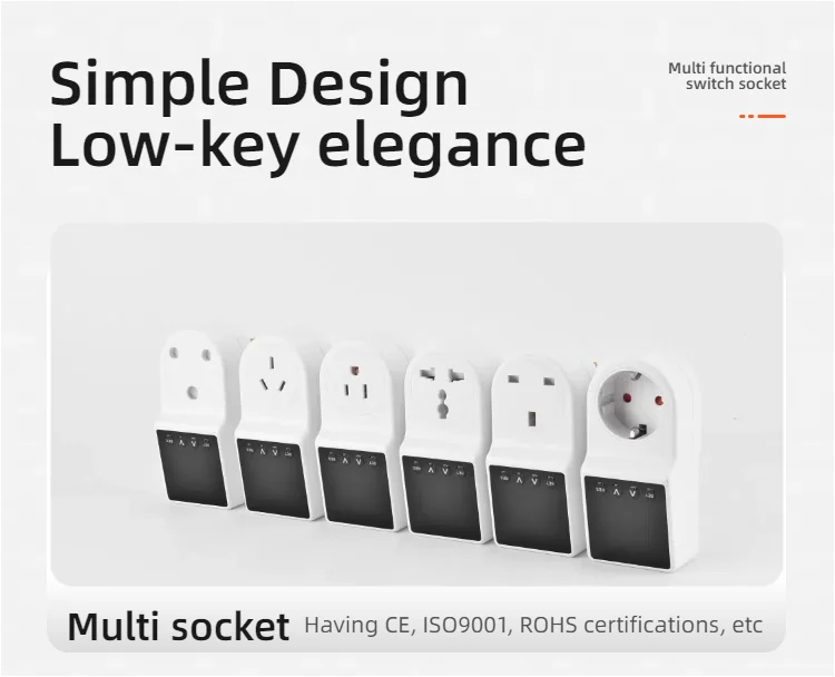 product kecn 10 years factory provides high quality compact voltage protectors and refrigerator protection american style socket-6