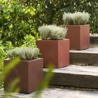 Cut Pot High Quality Square Metal Laser Cut Flower Box Large Corten Steel Planter Pot