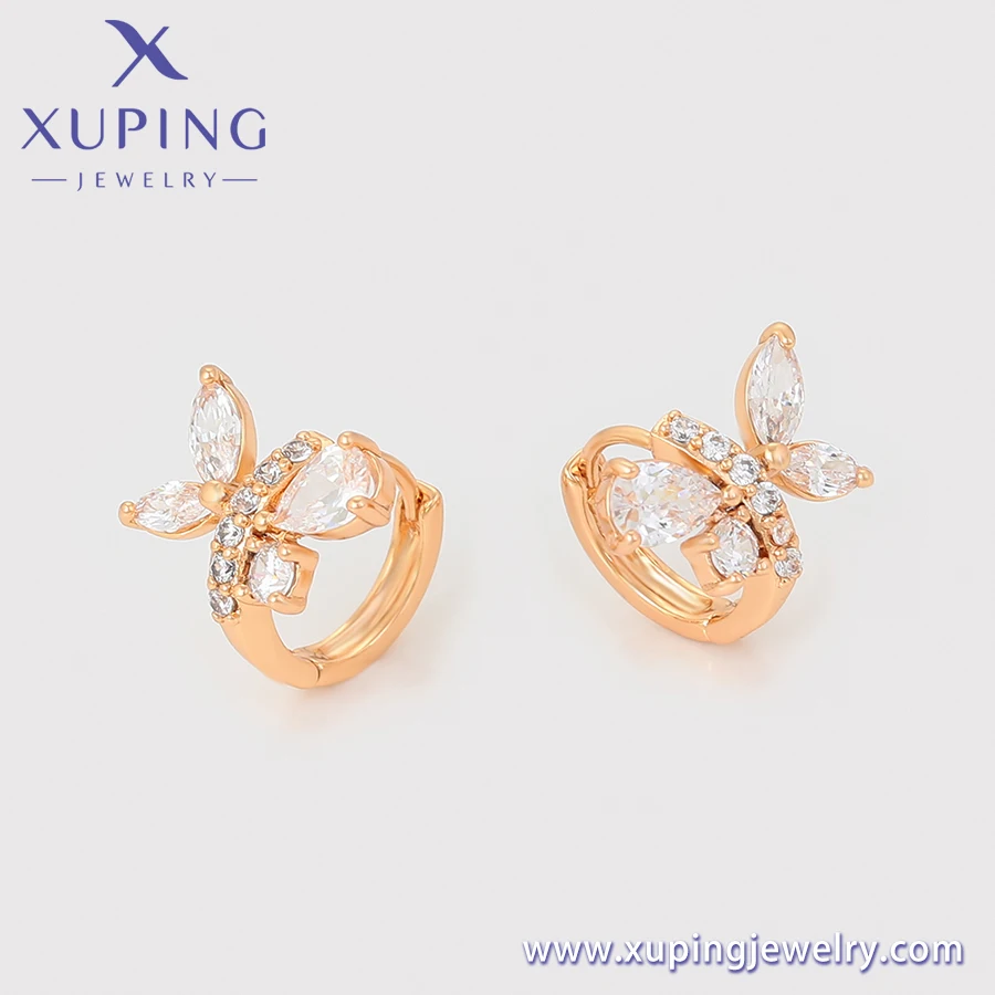 14E2361606 xuping fashion jewelry elegant earring for women 18K gold color flower crystal earrings