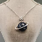 Blue Pendant 925 Silver Necklace Blue Earth Shinny Star Pendant