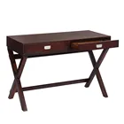 Space Computer US STOCK Modern MDF Wood Painting Cross Leg Drawer Space Saving Computer Desk