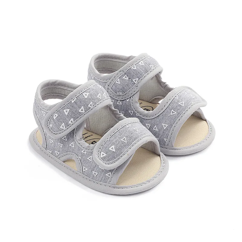 Summer hot sell cute design cotton fiber infant first walker baby girl boy sandals shoes
