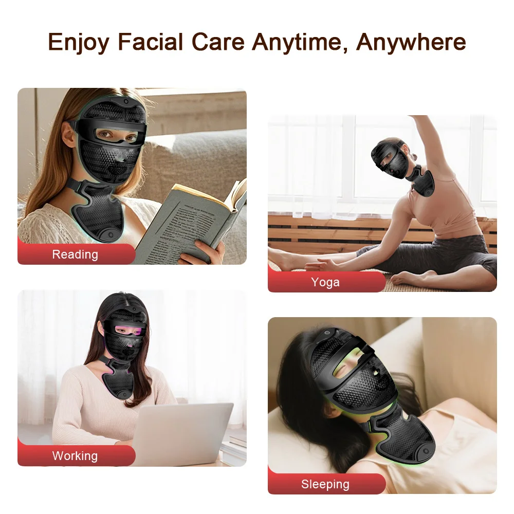 3D LED Beauty Mask 7-in-1 Photon Therapy CE Certified Face Mask with 7 Colors for Skin Rejuvenation