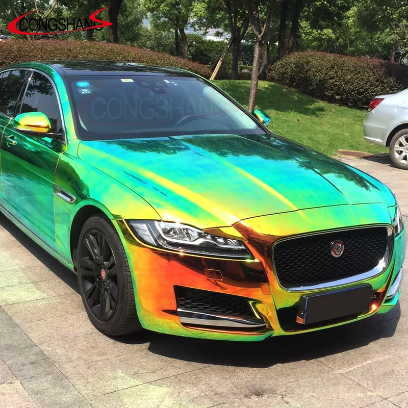 Details about   Customizable Holographic Gold Rainbow Gradient Chrome Car Body Vinyl Wrap Film 
