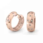 Hoops Women Jewelry Wholesale Small Wide Hoops Hinged Huggies Earrings Gold Filled