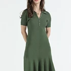 Summer Girls Summer Made In China Superior Quality Summer Girls V-neck Knitted Dresses With Button