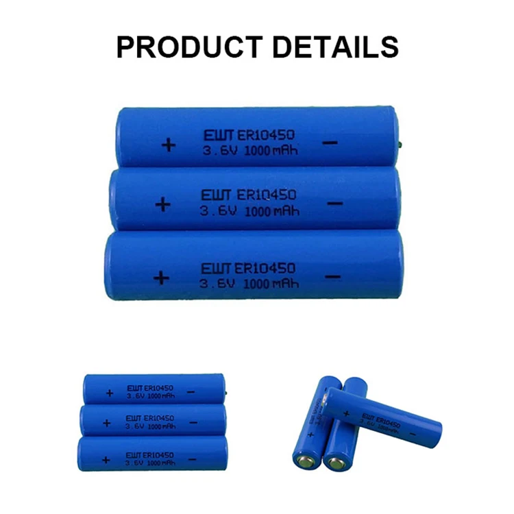 Factory Wholesale Er10450 3 6v 1000mah Small Size Er10450 Lithium