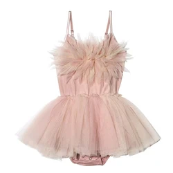 Summer Baby Girl Tutu Romper Dress customized Girls Clothing Fluffy Tulle Romper Dress Toddler Girl Party Dress Baby Tutu