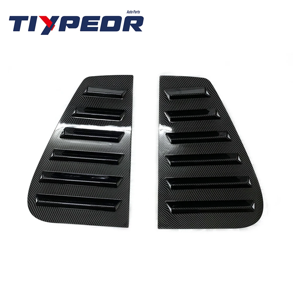 product auto exterior accessories abs carbon fiber rear windows louvers for volkswagen vw golf 4 vent scoop cover trim window blinds-3