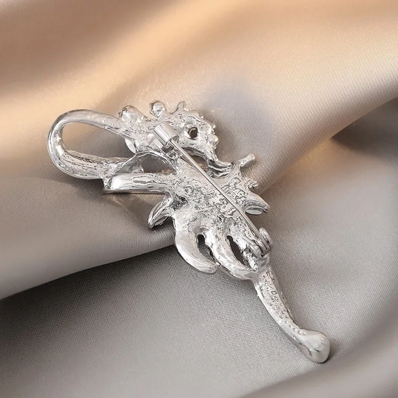 SHUANGR Luxury Crystal Flower Brooch Lapel Pin Rhinestone Jewelry Women Wedding Hijab Pins Large Brooches For