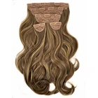 Hair Extensions Good Quality 22Inch Length Body Wave Clip In Synthetic Hair Extensions And Wigs