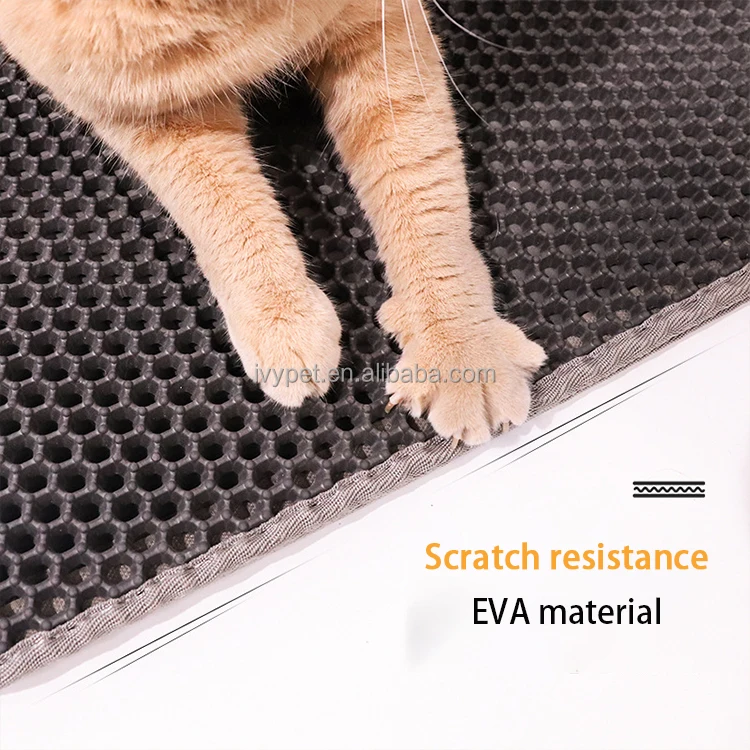 product factory eva double layer waterproof cat mat litter easy clean cat litter box mat-55