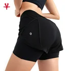High Waist Workout Pants Logo Custom Fitness Dry Fast High Waist Workout Gym Modern Leggings Yoga Shorts Pants For Women