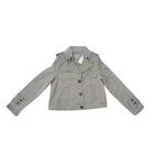 Denim Jacket Jackets Customized Fashion Long Denim Woven Fabric Women Ripped Jacket