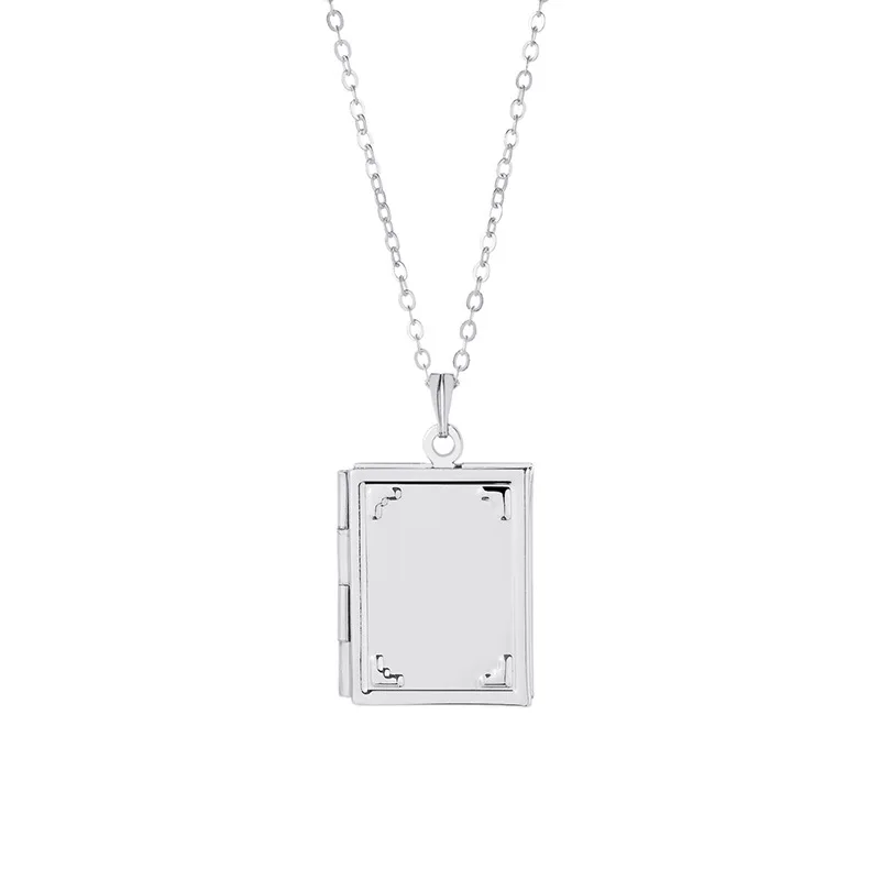 Wholesale Dropshipping Fashion Jewelry Designer Stainless Steel Gold Plated Square Locket Pendant Necklace For Women