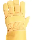 Leather Winter Gloves Hot Quality Cow Grain Leather Winter Work Safety Gloves With Rubberized Cuff