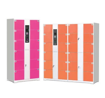 Electronic bag storage cabinet in supermarket store locker barcode cabinet in shopping mall