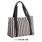 Bag Hand Bags Handbags Fashion Tote Bag Woman's Striped Canvas Handbag Mummy Bag Diaper Hand Bags