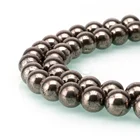 Strand Gemstone 4~12mm Nice Smooth Round Pyrite Gemstone Loose Beads15.5'' Per Strand