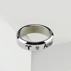 Zodiac Ring Ringszodiac Stainless Steel 12 Zodiac Sign Ring For Women Men Punk Jewelry Birthday Gifts